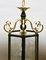 Brass & Glass Lantern Etched with a Starburst Pattern 7