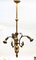 Pendant Chandelier in Solid Polished Brass with Three Arms, Late 19th Century 20