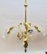 Pendant Chandelier in Solid Polished Brass with Three Arms, Late 19th Century 6