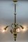 Pendant Chandelier in Solid Polished Brass with Three Arms, Late 19th Century 3