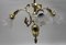 Pendant Chandelier in Solid Polished Brass with Three Arms, Late 19th Century 17