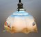 Art Deco Ceiling Lamp with Glass Shade from Scailmont Belgium, 1930s 4