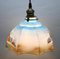 Art Deco Ceiling Lamp with Glass Shade from Scailmont Belgium, 1930s 7