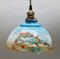 Art Deco Ceiling Lamp with Glass Shade from Scailmont Belgium, 1930s, Image 6