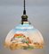 Art Deco Ceiling Lamp with Glass Shade from Scailmont Belgium, 1930s 8