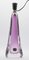 Large Crystal Table Lamp in Amethyst from Val Saint Lambert, Image 6