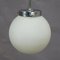 Functionalistic Bauhaus Style Pendant Lamp with Opaline Glass Shade, Image 2