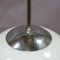 Grande Lampe à Suspension Bauhaus avec Bol en Verre Opalin 3