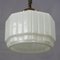 Large Pendant Lamp with White Glass Shade, 1920s 3