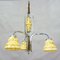 Art Deco Chandelier with Three Glass Shades 7
