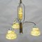 Art Deco Chandelier with Three Glass Shades, Image 2