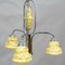 Art Deco Chandelier with Three Glass Shades 3