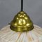 Pendant Lamp with White and Pink Glass Shade, 1950s 5