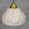 Pendant Lamp with White and Pink Glass Shade, 1950s 3