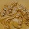 Wooden Carved Victorian Lady Wall Plaque, 1920s 3