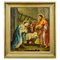 Mary and Joseph in the Barn of Bethlehem, Oil on Canvas, Framed 1