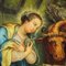 Maria e Giuseppe nel granaio di Betlemme, olio su tela, con cornice, Immagine 3