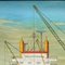 Cargo Ship on Quay Maritime Decoration Poster Rollable Wall Chart 2