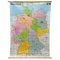 Vintage German Political Federal States Pull-Down Wall Chart Poster Map, Image 1