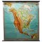 Vintage North American Map Pull-Down Wall Chart Poster Print, Image 1