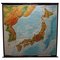 Vintage Asien Japan Rolltafel Wandkarte Poster 1