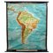 Affiche Murale Vintage de la Carte Déroulante de l'Amérique du Sud 1