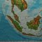 Vintage Southeast Asia China Japan Wall Chart Rollable Map 6