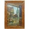 Antique Black Forest Diorama with Hand Painted Medieval City, 1900s, Image 1