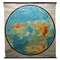 Vintage Nordische Hemisphäre der Erde Rollbare Landkarte 1