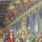 Vintage Bau von Versailles Palace Life of Sun King Doppelseitige Lehrtafel 4