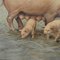 Vintage Retro Pig Piglets Farm Animals Wall Chart Painting 4