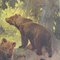 Vintage Familie der Braunbären bedruckte Wandtafel 3