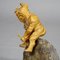 Wooden Carved Black Forest Dwarf Sitting on a Rock 6