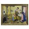W. Melchinger, Bavarian Folksy Scene in Joinery, Oil on Cardboard, Image 1