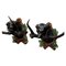 Carved Wood Staghound Heads by Rudolph Heissl, Set of 2, Image 1