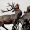 Grands Cerfs de Combat en Bois Sculpté par Rudolph Heissl 3