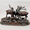 Grands Cerfs de Combat en Bois Sculpté par Rudolph Heissl 6