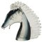 Stylized Murano Horse Head Sculpture in Sommerso Glass, Image 1