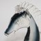 Stylized Murano Horse Head Sculpture in Sommerso Glass 2