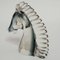 Stylized Murano Horse Head Sculpture in Sommerso Glass 7