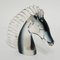Stylized Murano Horse Head Sculpture in Sommerso Glass 3