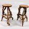 Deutsche Vintage Vintage Weinbar aus Holz, 1960er, 4er Set 6