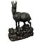 Large Carved Wood Chamois Sculpture, 1900s 1