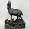 Large Carved Wood Chamois Sculpture, 1900s 2