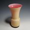 Large Venini Pink and Lattimo Glass and Gold Foil Aurato Vase, Image 2