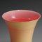 Large Venini Pink and Lattimo Glass and Gold Foil Aurato Vase, Image 3