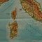 Vintage Italian Peninsula Italy Mediterranean Sea Region Pull Down Map 4