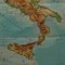 Vintage Italian Peninsula Italy Mediterranean Sea Region Pull Down Map 5