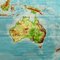 Vintage Australia Oceania New Zealand Wall Chart Poster Print Pull Down Map 2