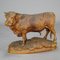 Estatuas suizas de toro y vaca talladas de Huggler, década de 1900, Imagen 3